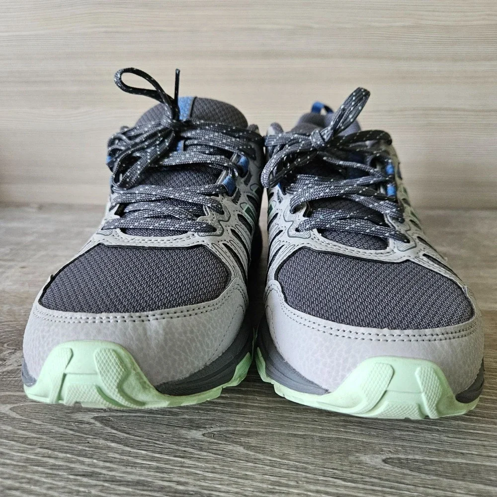 ASICS GEL-Venture 7 Trail Running Shoes Womens 7 WIDE Grey Hiking Sneaker